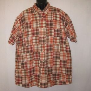 Orvis Madras Plaid Patchwork XL Button Down Shirt